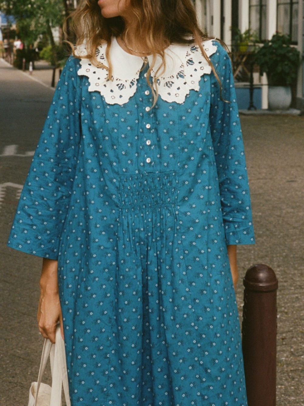 ISO Christy Dawn Eloisa Dress in Lapis Garden XS
